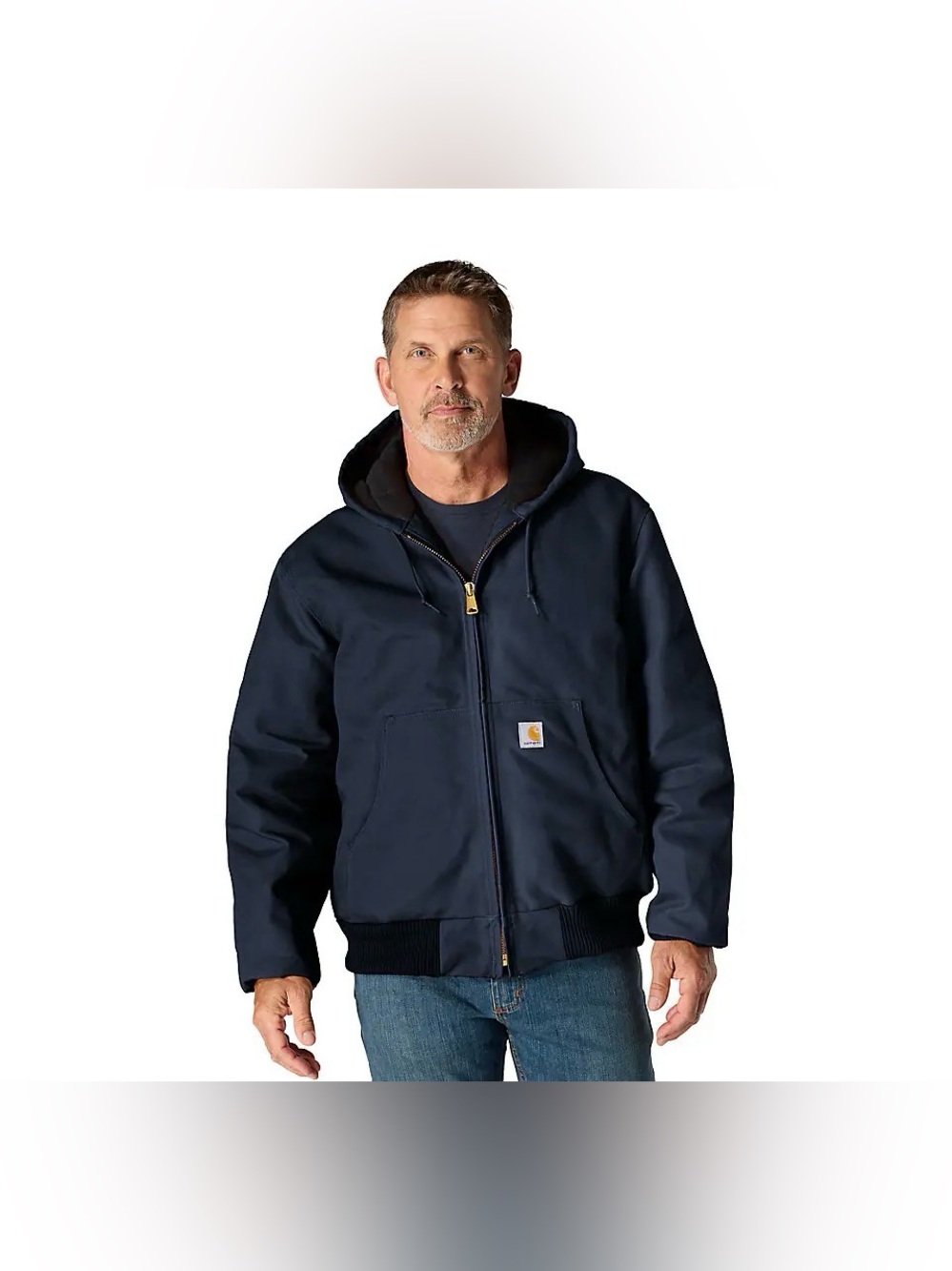 Mens Carhartt Iconic J140 Firm Duck Active Jacket Medium Navy Blue